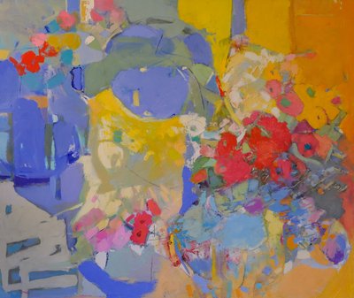 Vibrant Floral Abstract by Elena Shraibman