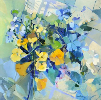 Yellow and Blue Bouquet by Elena Shraibman