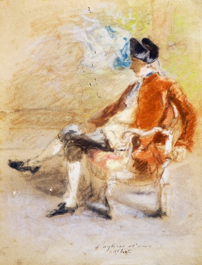 Figure in 18th century costume by Eleuterio Pagliano
