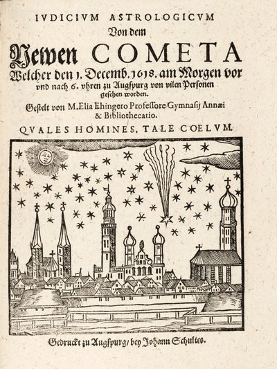 A New Comet Viewed from Augspurg, Germany on 1 December by Elias Ehinger 1573 1653.