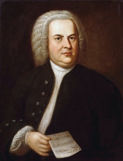 Portrait of Johann Sebastian Bach by Elias Gottleib Haussmann