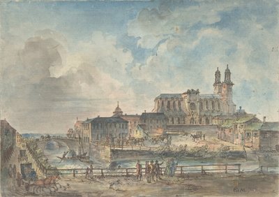 View of Uppsala Cathedral from the North by Elias Martin