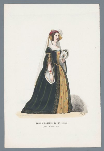 Lady-in-Waiting of the 16th Century (under Henry II) by Elias Spanier