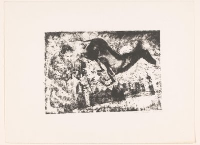 Man and Deer in Front of City by Elias Stark (possibly)