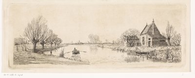 River Landscape with a Wooden House by Elias Stark