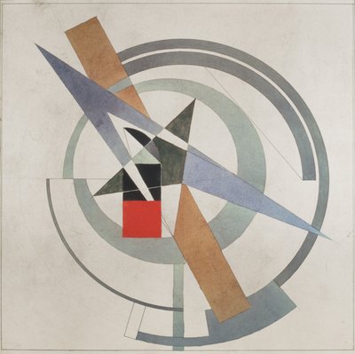 Wedge with Red Square by Eliezer Markowich Lissitzky