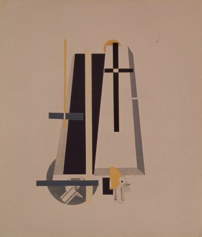 Coffin-makers. Figurine for the opera Victory over the sun by A. Kruchenykh by Eliezer Markowich Lissitzky