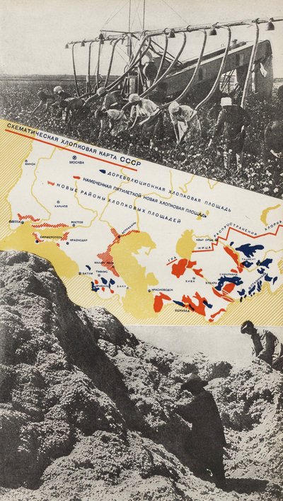 Cotton Breeding. Illustration from USSR Builds Socialism by Eliezer Markowich Lissitzky