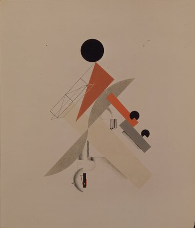 Globetrotter. Figurine for the opera Victory over the sun by A. Kruchenykh by Eliezer Markowich Lissitzky