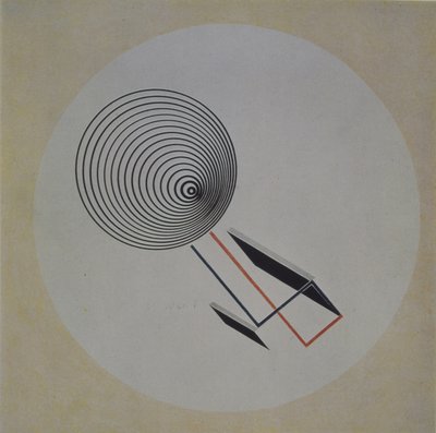 Proun 93. Floating Spiral by Eliezer Markowich Lissitzky
