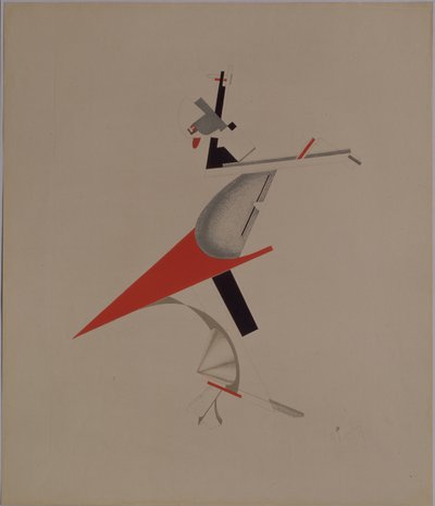 Ruffian. Figurine for the opera Victory over the sun by A. Kruchenykh, 1920-1921 by Eliezer Markowich Lissitzky