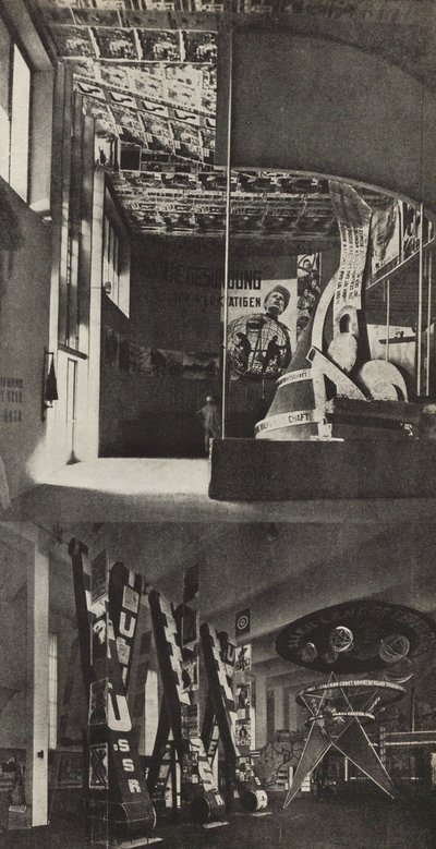 Soviet pavilion at the International Press Exhibition, Cologne by Eliezer Markowich Lissitzky