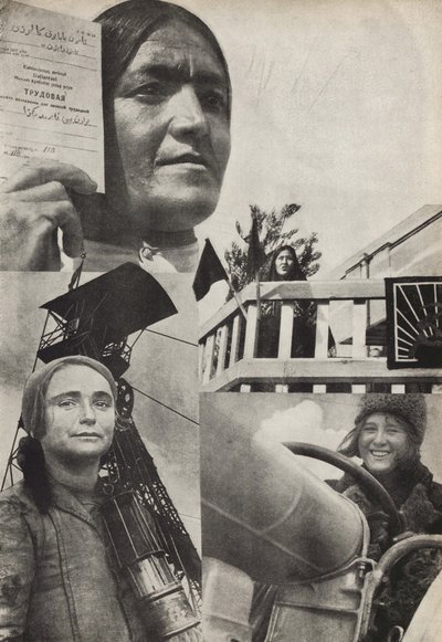 Soviet Woman. Illustration from USSR Builds Socialism by Eliezer Markowich Lissitzky