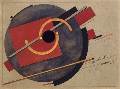 Study for a poster by Eliezer Markowich Lissitzky