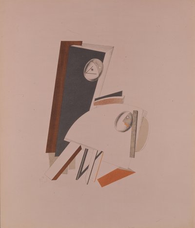 The Cowards. Figurine for the Opera Victory over the Sun by A. Kruchenych by Eliezer Markowich Lissitzky