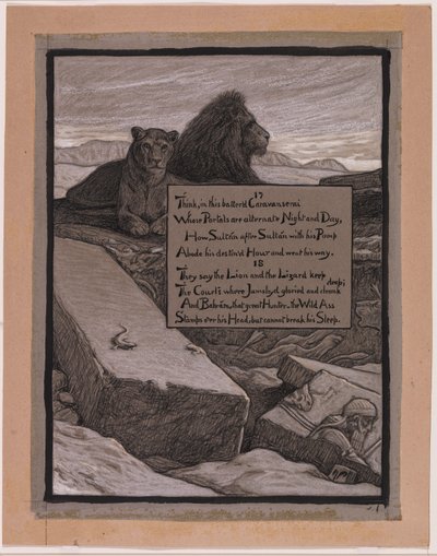 Courts of Jamshyd (Illustration for Rubáiyát of Omar Khayyám) by Elihu Vedder