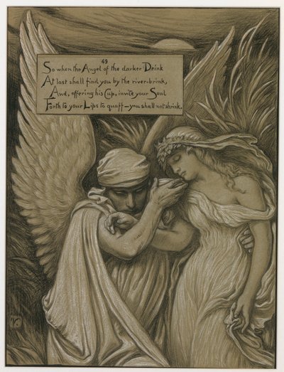 (Illustration for Rubáiyát of Omar Khayyám) The Cup of Death by Elihu Vedder