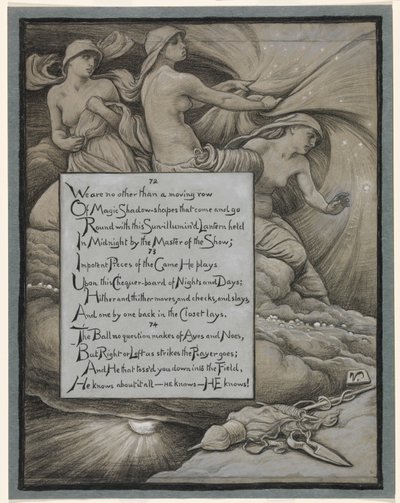 Illustration for Rubáiyát of Omar Khayyám: The Fates Gathering in the Stars by Elihu Vedder