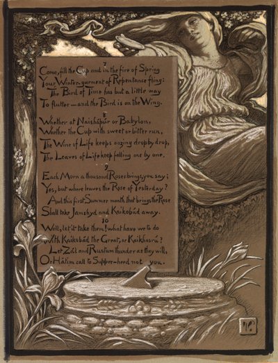 (Illustration for Rubáiyát of Omar Khayyám) The Invitation by Elihu Vedder