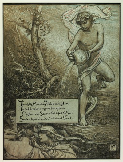 The Mighty Mahmud (Illustration for Rubáiyát of Omar Khayyám) by Elihu Vedder