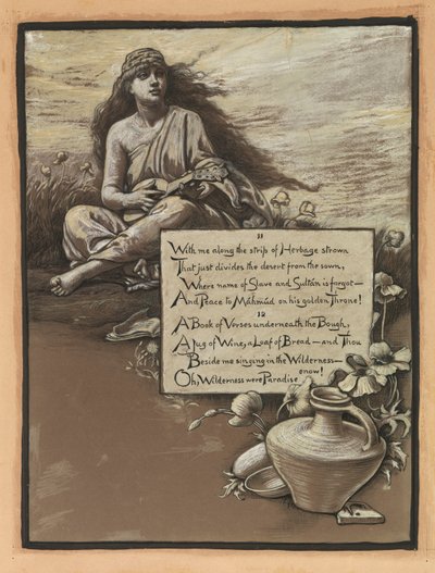 The Song in the Wilderness (Illustration for Rubáiyát of Omar Khayyám) by Elihu Vedder