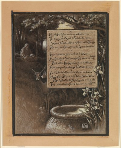 (Illustration for Rubáiyát of Omar Khayyám) The Thoughtful Soul to Solitude Retires by Elihu Vedder