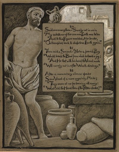 (Illustration for Rubáiyát of Omar Khayyám) The Ungainly Pot by Elihu Vedder