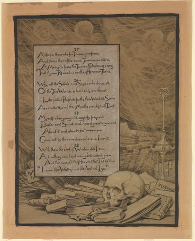 Illustration for Rubáiyát of Omar Khayyám: Theology by Elihu Vedder