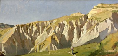 Cliffs of Volterra by Elihu Vedder