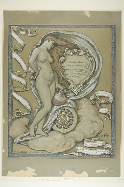 Figure Study for Rubaiyat of Omar Khayyam by Elihu Vedder