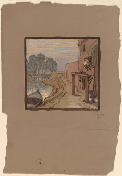 Old Man by a River by Elihu Vedder