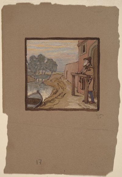 Old Man by a River by Elihu Vedder