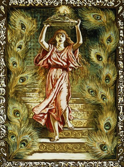 Prang design for Christmas by Elihu Vedder