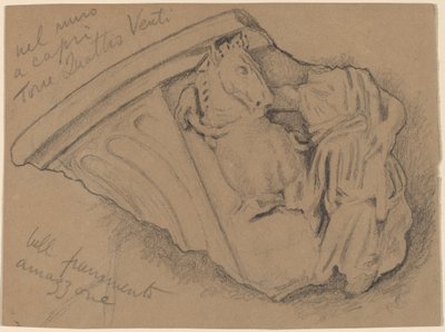 Sketch of a Fragment from a Wall in Capri by Elihu Vedder