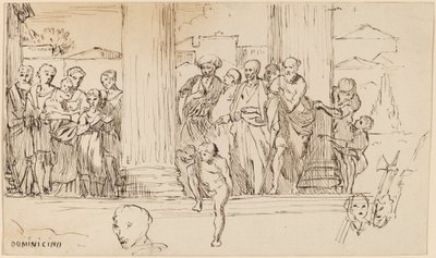 Study after Domenichino by Elihu Vedder