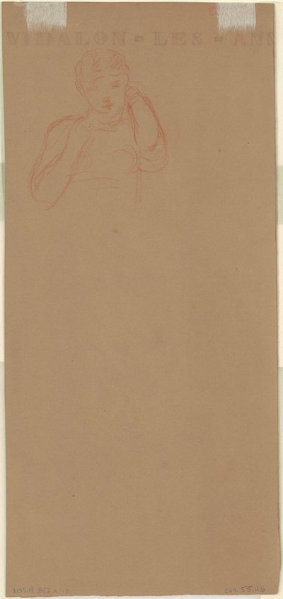 Study for "Greek Girls Bathing" (verso) by Elihu Vedder