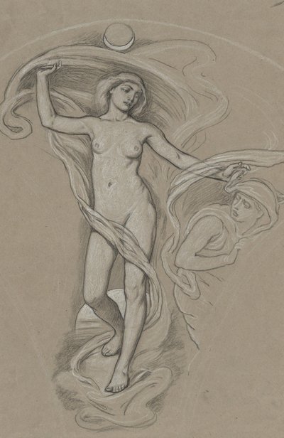 Study for Luna by Elihu Vedder