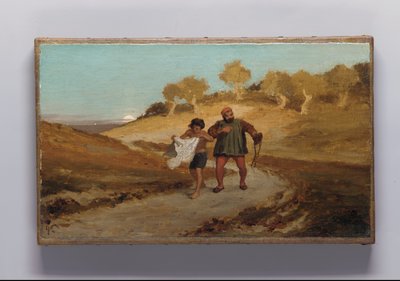The Fable of the Miller, His Son, and the Donkey No. 8 by Elihu Vedder