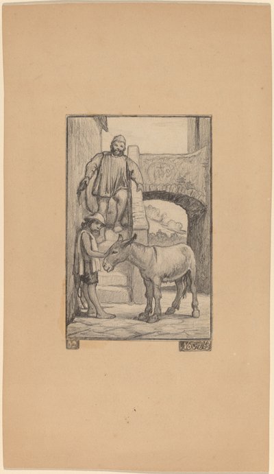 The Son and the Donkey by Elihu Vedder