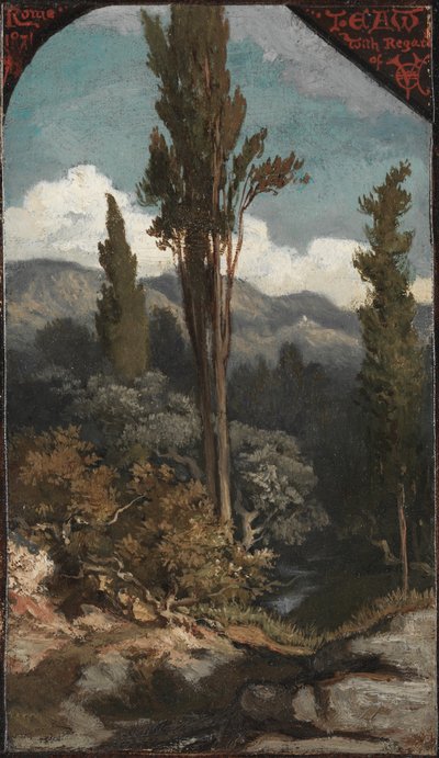 Three Trees: Italy by Elihu Vedder