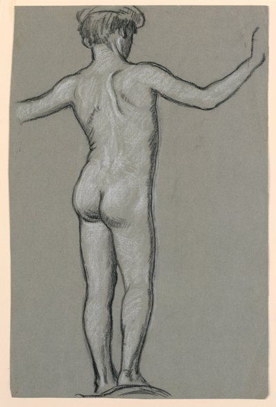 Figure Study for a Fountain Design by Elihu Vedder