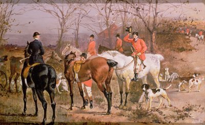 Hunting Scene from Pardon Hall, Essex by Elisabeth Arkwright