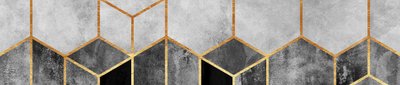 Golden Geometric Marble by Elisabeth Fredriksson