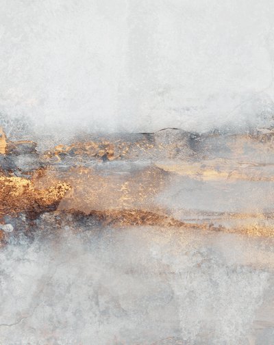 Golden Gray Abstract Layers by Elisabeth Fredriksson
