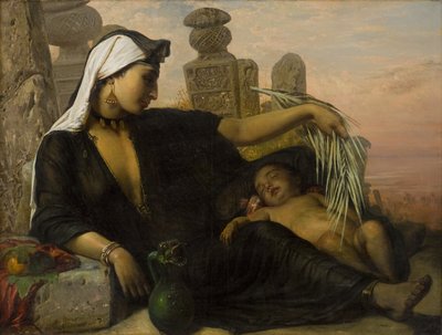 An Egyptian Fellah Woman with Her Baby by Elisabeth Jerichau Baumann