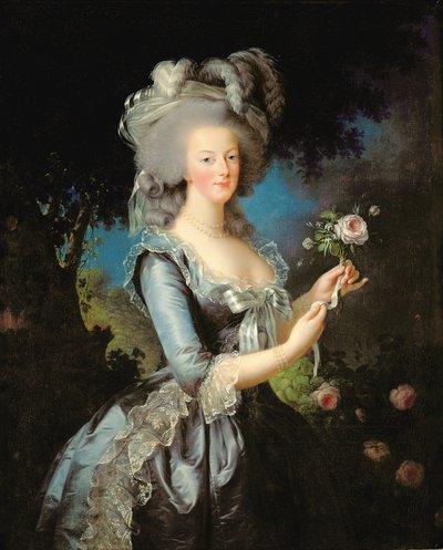 Marie Antoinette with a Rose by Elisabeth Louise Vigee Lebrun