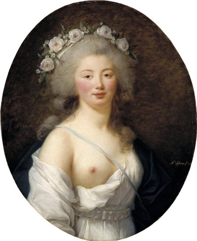 Portrait of a Young Lady as Flora by Elisabeth Louise Vigee-Lebrun