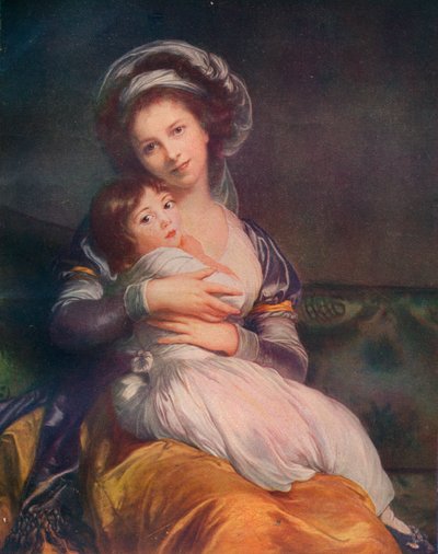 Louise Elisabeth Vigee Le Brun with her Daughter Jeanne-Lucie by Elisabeth Louise Vigee Lebrun