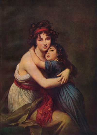 Madame Vigee Lebrun and Her Daughter, Jeanne Lucie Louise by Elisabeth Louise Vigee Lebrun