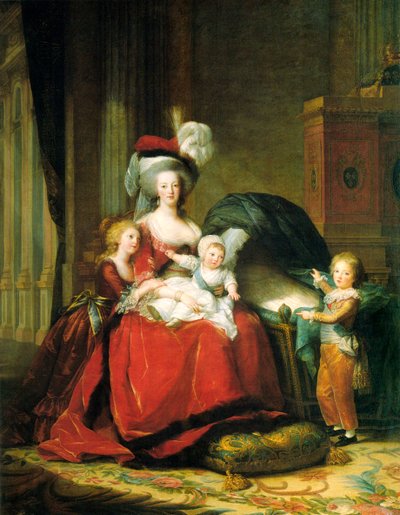 Marie Antoinette and her children, 1787 by Elisabeth Louise Vigee Lebrun